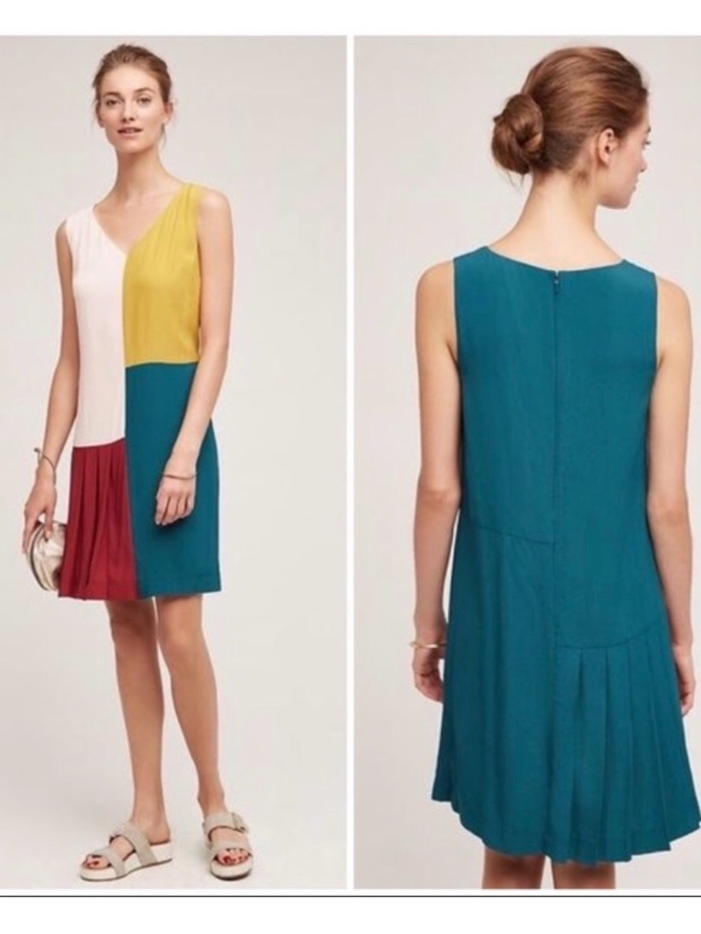 Colorblock Sleeveless Dress